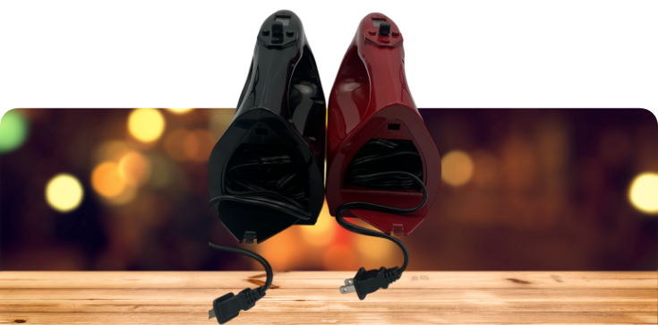 Detachable power cord with onboard storage